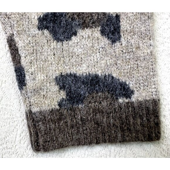 NWT Olivaceous Leopard Print Oversized Soft Cozy Sweater Size S Beige Brown Gray - Picture 13 of 16